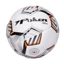 Bola Poker Futebol Training Prisma PVC Soft Branco/Prata