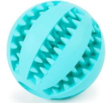 Bola Porta Petisco Multifuncional Escova Mordedor Pet Ball Azul