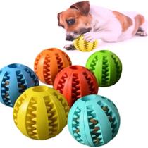 Bola Pra Cachorro Porta Petisco Brinquedo Pet Kit 2 Bolinhas Cor Sortidas Média - 6cm