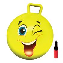 Bola Pula-Pula Bounce Hopper para Crianças - Amarela - 20cm com Bomba