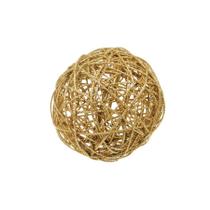 Bola Rattan Ouro 15cm - 01 unidade - Cromus Natal - Rizzo