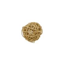 Bola Rattan Ouro 6cm - 01 unidade - Cromus Natal - Rizzo