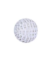 Bola resina decorativa na cor branca 8cm