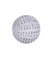Bola resina decorativo na cor branca 10cm