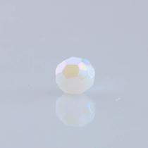 Bola Sextavada Leitosa Irisada Passante 08mm Em Acrilico Com 500Gr