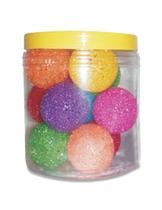 Bola Sino Guizo Brinquedo Colorida para Pet 5 Cm - 12 Pçs