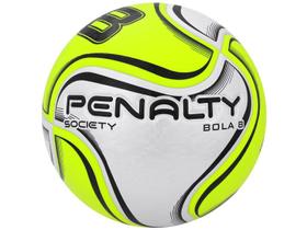 Bola society penalty 8 x branca e verde limão