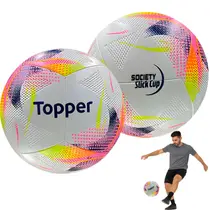 Bola Society Slick Cup Futebol Quadra Treino Jogo Topper