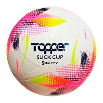 Bola Society Topper Slick Cup - Amarelo e Rosa