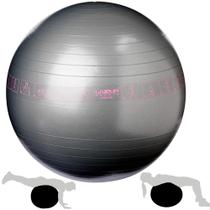Bola Suica 65 Cm com Ilustracao para Pilates e Yoga Cor Cinza Liveup Sports