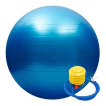 Bola Suiça Gym Ball 65Cm Para Ginástica Com Bomba Azul