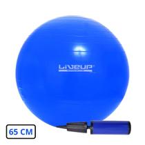 Bola Suiça para Pilates 65cm Azul com Bomba de Inflar - LiveUp