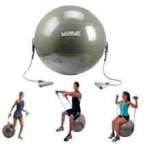 Bola Suica para Pilates 65cm com Extensores  Liveup Sports