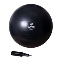 Bola Suíça Para Pilates Com Bomba de Ar Preta T9-55P - Acte Sports Bola Suíça Para Pilates Com Bomba de Ar Preta T9-55P - Acte Sports