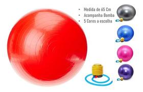 Bola Suíça Pilates 65cm Com Inflado Yoga Abdominal 150k