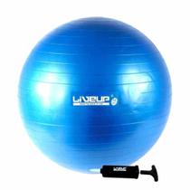 Bola Suica Premium 65 Cm C/ Bomba Liveup Yoga Pilates Fitness - Azul