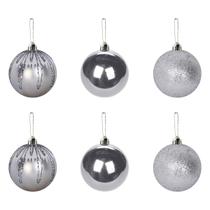 Bola Tb Jingle 6cm C/6pcs Prata ATEF