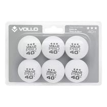 Bola Tênis de Mesa 3 Estrela - 6 Unidades Branca - Vollo Sports Bola Tênis de Mesa 3 Estrela - 6 Unidades Branca - Vollo Sports