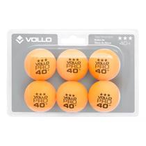 Bola Tênis de Mesa 3 Estrela - 6 Unidades Laranja - Vollo Sports Bola Tênis de Mesa 3 Estrela - 6 Unidades Laranja - Vollo Sports