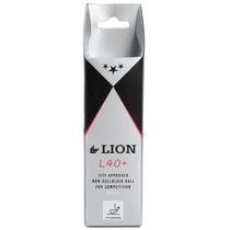Bola Tênis de Mesa Yashima Lion 3 Estrelas ITTF com 03 Unidades Branca