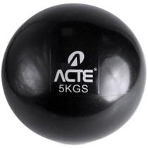 Bola Tonificadora Forca Preto com 5kg Pilates e Yoga Acte