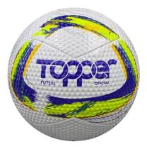 Bola Topper Samba Td1 Futsal Branca E Amarela