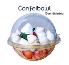 Bola Transparente Confeibowl com Divisória para Enfeite de Árvore de Natal - 9 Unidades
