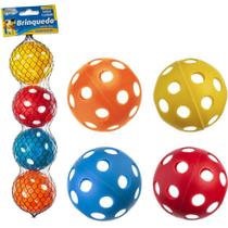 Bola vazada brinquedo para cães 4 peças ref. pet-648 Bola vazada brinquedo para cães 4 peças ref. pet-648