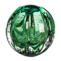 Bola Vidro Murano Verde Esmeralda 12x12cm Cristais Tavares
