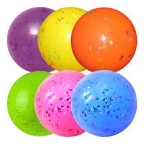 Bola vinil macio confete infantil praia festa - 5 unidades Bola vinil macio confete infantil praia festa - 5 unidades