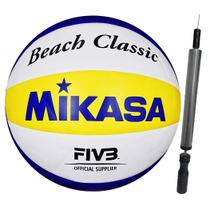 Bola Volei De Praia Beach Classic Areia Mikasa Mais Inflador