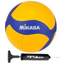 Bola Vôlei Mikasa Quadra Voleibol Profissional Oficial Original Praia + Bomba de Ar