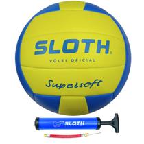 Bola Vôlei Oficial Sloth Macia Pu Costurada + Bomba de ar