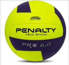 Bola Volei Penalty 6.0 Pro X - Amarela/roxa/preta