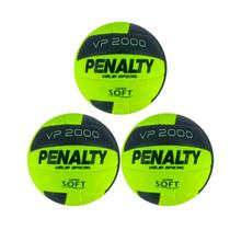 Bola Vôlei Penalty Vp 2000 X Costurada Á Mão Kit Com 3 Unidades