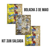 Bolacha 3 de maio salgada pct 350g - kit com 3