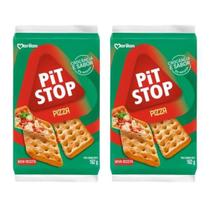 Bolacha Pit Stop Sabor Pizza Crocante Kit com 12 Pacotinhos