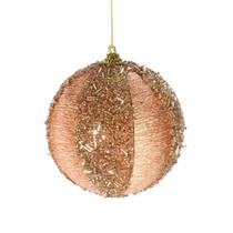 Bolas árvore de Natal luxo Rosê Gold premium 8cm C/9