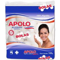Bolas de Algodão Apolo 100g - 100% Puro Algodão Hidrófilo Bolas de Algodão Apolo 100g - 100% Puro Algodão Hidrófilo