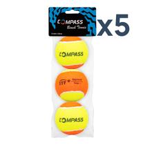 Bolas de Beach Tennis Compass Tennis - Kit com 5 Packs (15 Bolas) Bolas de Beach Tennis Compass Tennis - Kit com 5 Packs (15 Bolas)