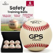 Bolas de beisebol macias GPS da Grady's Pitching School, pacote com 6 Bolas de beisebol macias GPS da Grady's Pitching School, pacote com 6