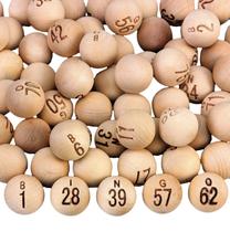 Bolas de bingo de madeira S&S Worldwide MP-W9509 Pacote com 75 Bolas de bingo de madeira S&S Worldwide MP-W9509 Pacote com 75
