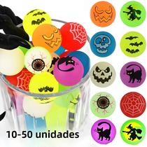 Bolas de Borracha Luminosas de Halloween - Abóbora, Bruxa e Morcego - 10 a 50 Peças