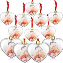 Bolas de Enfeite de Natal Skylety - 12 Peças de Plástico Transparente