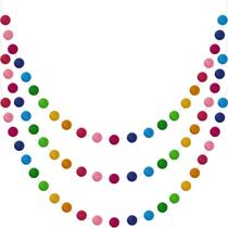 Bolas de feltro de lã coloridas Garland Boao, 24 peças com 2 m de comprimento Bolas de feltro de lã coloridas Garland Boao, 24 peças com 2 m de comprimento