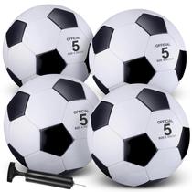 Bolas de Futebol HyDren Tamanho 5 Conjunto com 4 Unidades e Bomba 22 cm Bolas de Futebol HyDren Tamanho 5 Conjunto com 4 Unidades e Bomba 22 cm