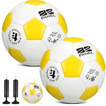 Bolas de futebol Shappy, 2 peças, tamanho 4, amarelas e brancas com bombas Bolas de futebol Shappy, 2 peças, tamanho 4, amarelas e brancas com bombas