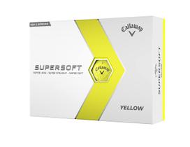 Bolas de golfe Callaway Supersoft versão 2023 amarelas Bolas de golfe Callaway Supersoft versão 2023 amarelas