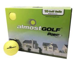 Bolas de golfe de melhores práticas do planeta. Perfeito para treinamento de golfe. Contato sólido para um ótimo feedback. Voo limitado para uso no quintal. Seguro para ambientes internos. Da AlmostGolf (pacote com 10 amarelos)