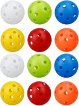 Bolas de golfe de treino Xwejek coloridas de 42 mm, pacote com 12 pacotes de plástico